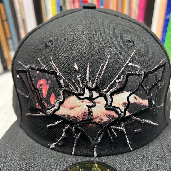 NEW ERA BATMAN HAT BANE SHATTERED THE DARK KNIGHT SIZE 7 3/4 - Picture 2 of 9
